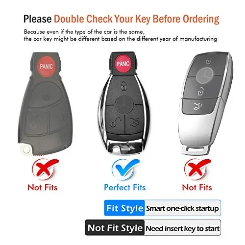 COVELL – Cover per chiave Mercedes Benz in morbido TPU di alta Argento - immagine 2