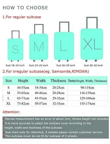 Cover Proteggi Copertura per valigie 18-32 pollici S, Macchina Fotografica - immagine 3