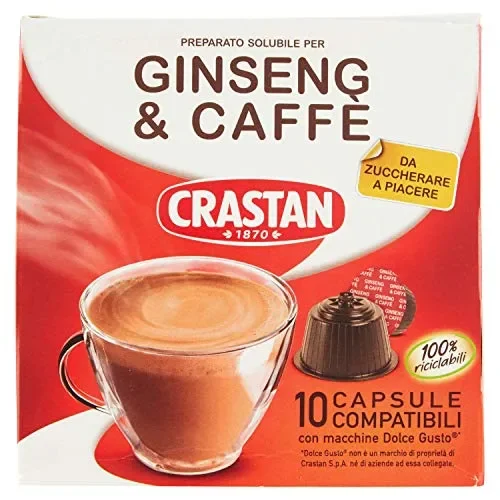 Crastan Capsule Compatibili 10 Unità (Confezione da 10), Ginseng & Caffè - immagine 2