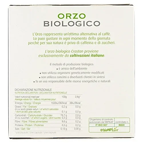 Crastan Capsule Orzo Biologico Compatibili Nespresso – Confezioni da 6 x 15… Vendita calda - immagine 2