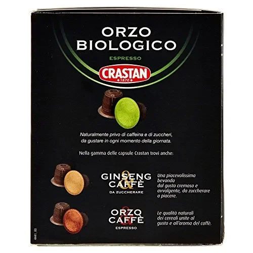 Crastan Capsule Orzo Biologico Compatibili Nespresso – Confezioni da 6 x 15… Vendita calda - immagine 3