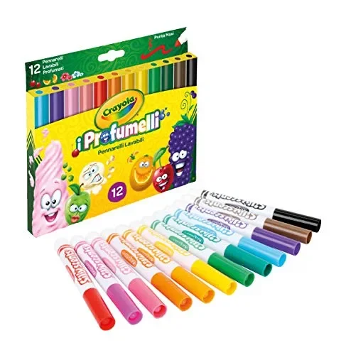 CRAYOLA PROFUMELLI-Pennarelli Lavabili e Profumati per Bambini a 12 Pezzi Vendita calda - immagine 3