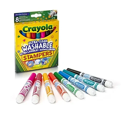 CRAYOLA Ulra Pennarelli Ultra-Lavabili, Punta a Stampino, per multicolore - immagine 2