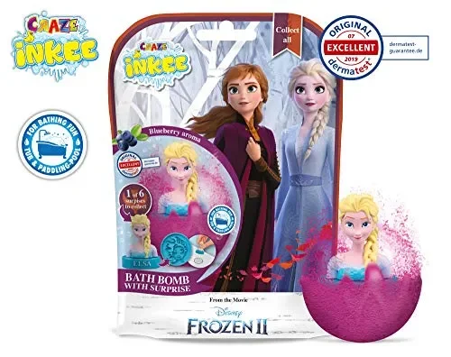 CRAZE 12734 – Palla da Bagno con Sorpresa, fragranza: Frozen 2, Multicolore