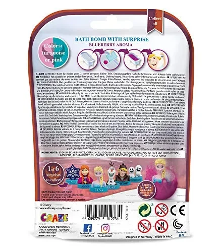 CRAZE 12734 – Palla da Bagno con Sorpresa, fragranza: Frozen 2, Multicolore - immagine 3