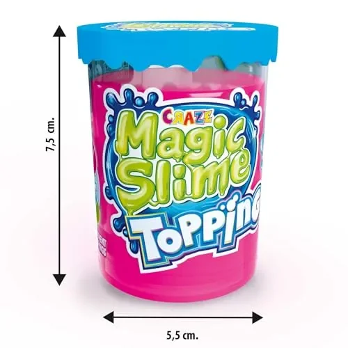 CRAZE Magic Slime Topping, Slime per bambini, contiene 70 ml di Slime e due toppings, 6 colori di Slime e topping casuali - immagine 3