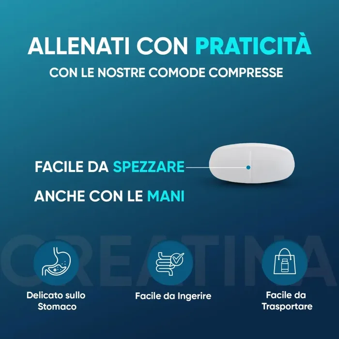 Creatina ad Alto Dosaggio 3.000mg – Creatina Monoidrata in 270 Compresse Vegane 3 Mesi di Fornitura – Creatina Monoidrato per Attività Pre Workout, Intra Workout e Post Workout – Creatine Monohydrate - immagine 3
