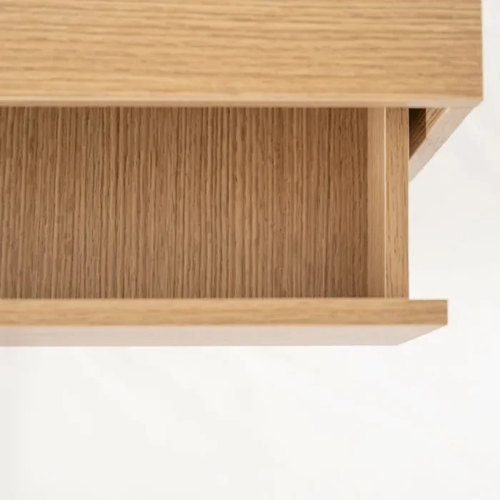 Credenza 2 Ante 1 Cassetto 80×82,5×40 cm in Legno Melaminico Rovere - immagine 3