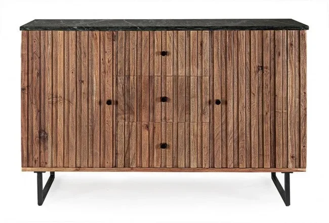 Credenza 2 Ante 3 Cassetti 120x38x85h cm Norfolk - immagine 3