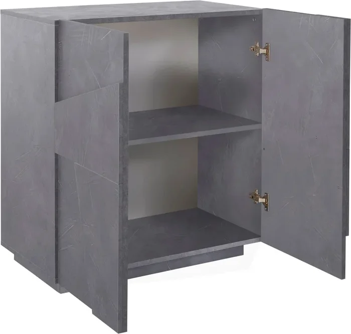 Credenza 2 Ante Battenti 81,2×44,2×86 cm Ping Ardesia - immagine 3