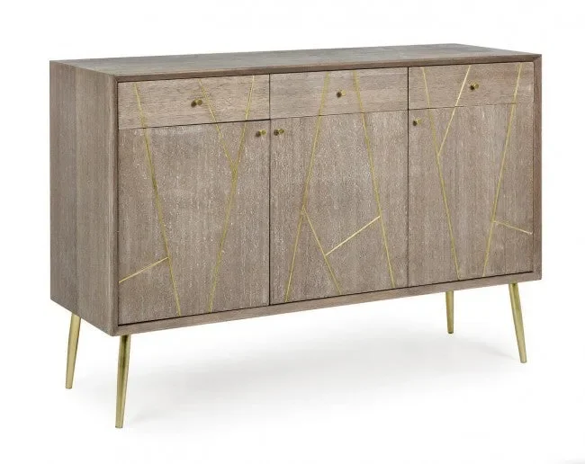 Credenza 3 Ante 3 Cassetti Filomena in Legno
