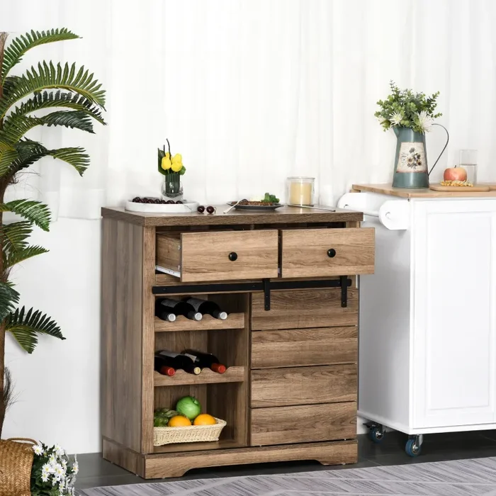 Credenza da Cucina 80x39x86 cm in Legno Naturale In saldo - immagine 2