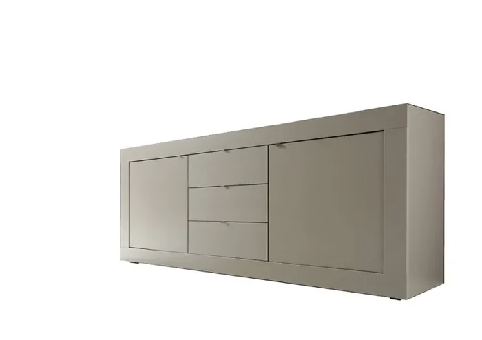 Credenza Mobile da Salotto 2 Porte 3 Cassetti 210x43x86cm TFT Basic Peltro - immagine 2