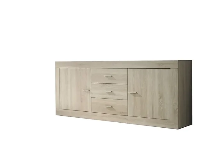 Credenza Mobile da Salotto 2 Porte 3 Cassetti 210x43x86cm TFT Rustic Quercia Samoa Vendita online - immagine 2