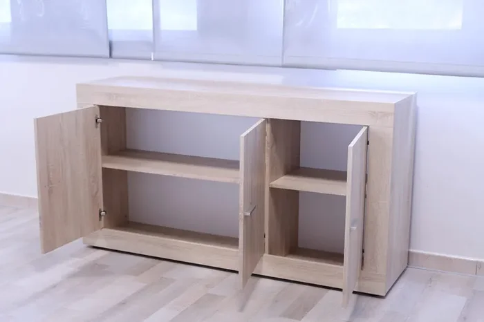 Credenza Mobile da Salotto 3 Porte 160x43x86cm TFT Rustic Quercia Samoa - immagine 3