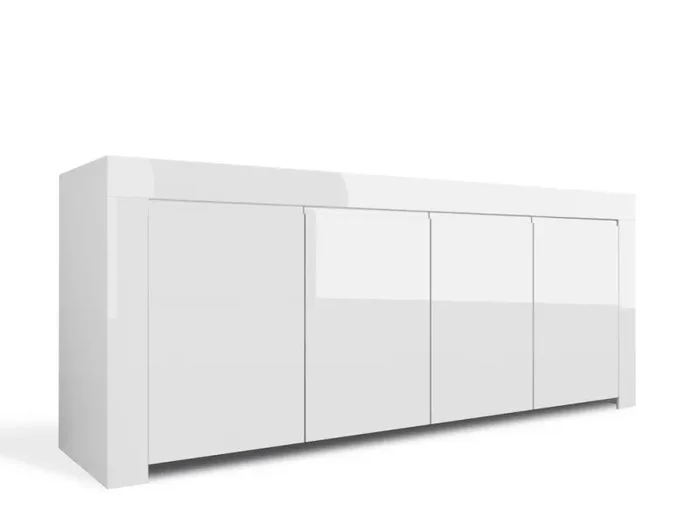 Credenza Mobile da Salotto 4 Porte 210x50x82cm TFT Amber Bianco Lucido Online ora