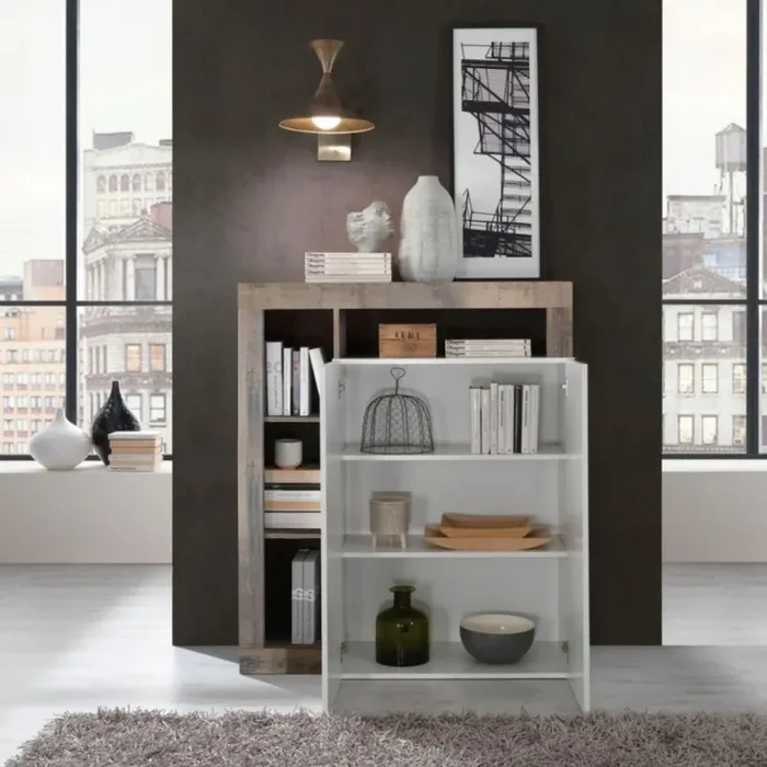 Credenza Mogol bianco lucido pero 108x42x127H cm - immagine 2