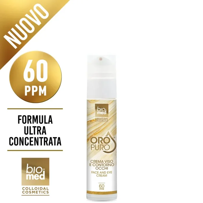 CREMA VISO E CONTORNO OCCHI RIGENERANTE ALL’ORO ATTIVO 60ppm – BIOMED 50ml
