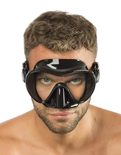 Cressi F1 Mask – Maschera Subacquea monovetro del Tipo Frameless, L, Nero Sconti - immagine 3