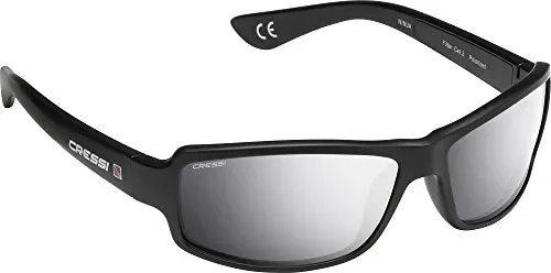 Cressi Ninja, Occhiali Sportivi da Sole Nero/Lenti Specchiate Silver - immagine 2