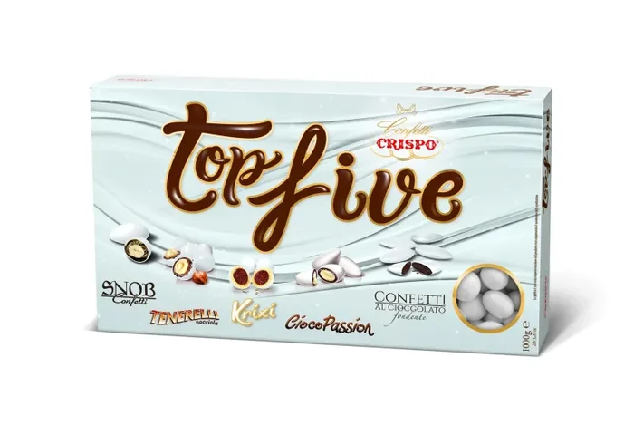 Crispo Confetti 1 kg Bianco 5 Gusti Assortiti Vendita calda