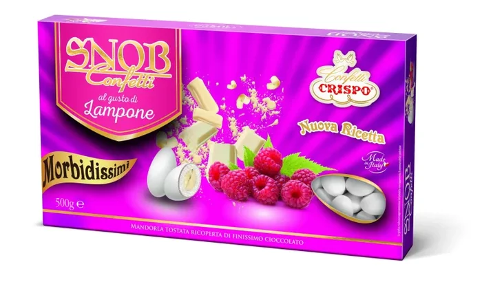 Crispo Confetti Bianco 500 gr Lampone