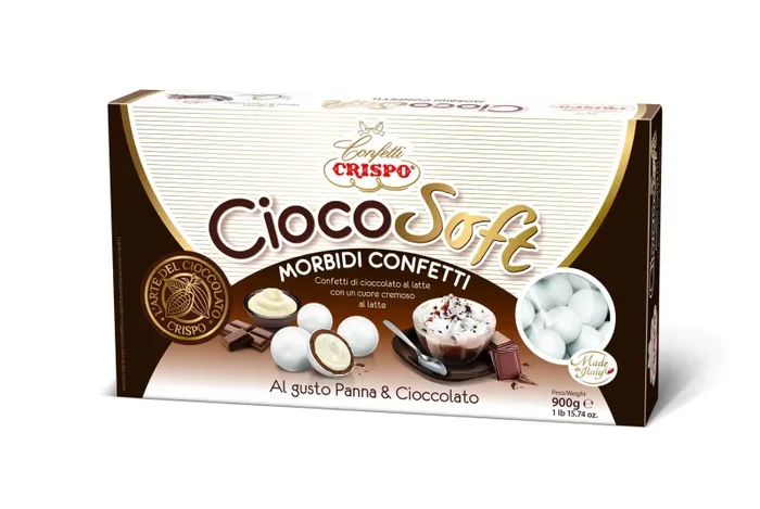 Crispo Confetti Bianco 900 gr Panna e Cioccolato Fornitura