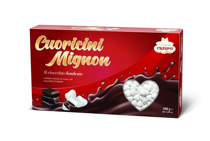 Crispo Confetti Cuoricini 1kg Mignon Bianchi Cioc. Fond.