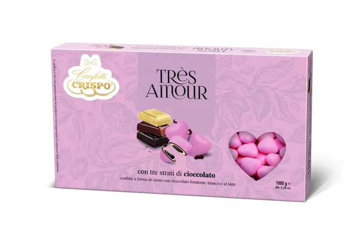 Crispo Confetti Forma Cuore Rosa 1 kg