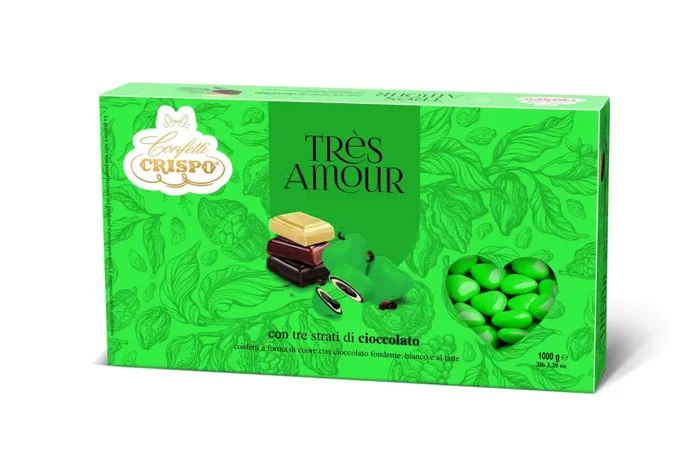 Crispo Confetti Forma Cuore Verde 1 kg