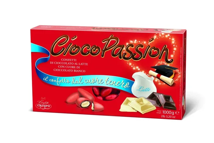 Crispo Confetti Rosso 1 kg Cioccolato Bianco