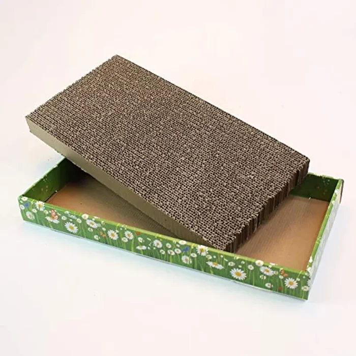 Croci Tiragraffi per Gatti in Cartone, Forma Rettangolare, 48X5X25 Cm, Utilizzabile da Entrambi i Lati, con Catnip - immagine 2