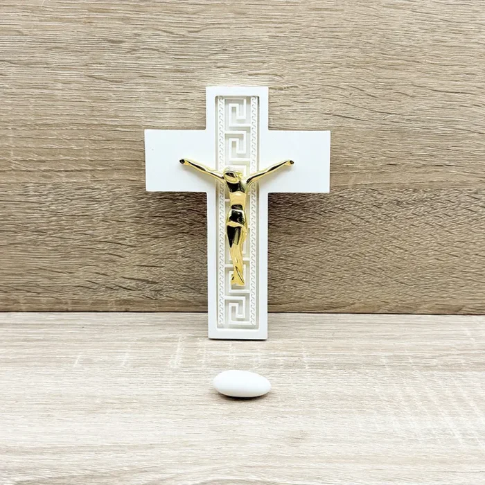 Crocifisso Bianco e Oro Giovinarte Sconti