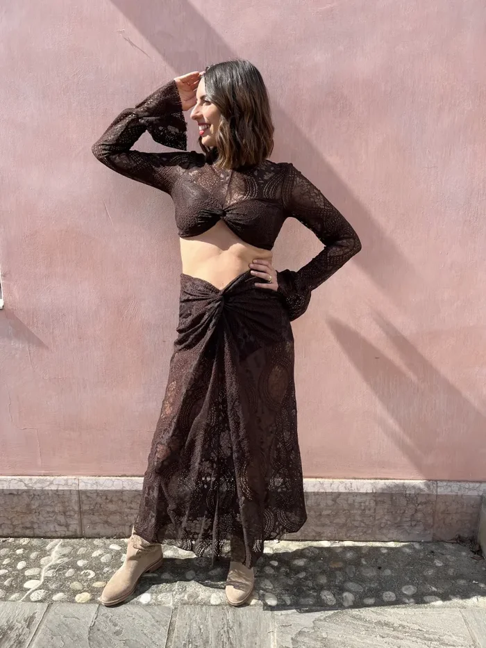 CROP TOP PIZZO - immagine 3