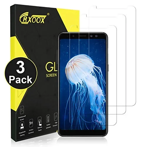 CRXOOX 3 Pack Vetro Temperato per Samsung Galaxy A8 2018 Protezione 2018