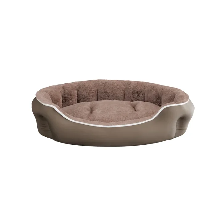 Cuccia Imbottita per Cani e Gatti in Poliestere Coccole Beige