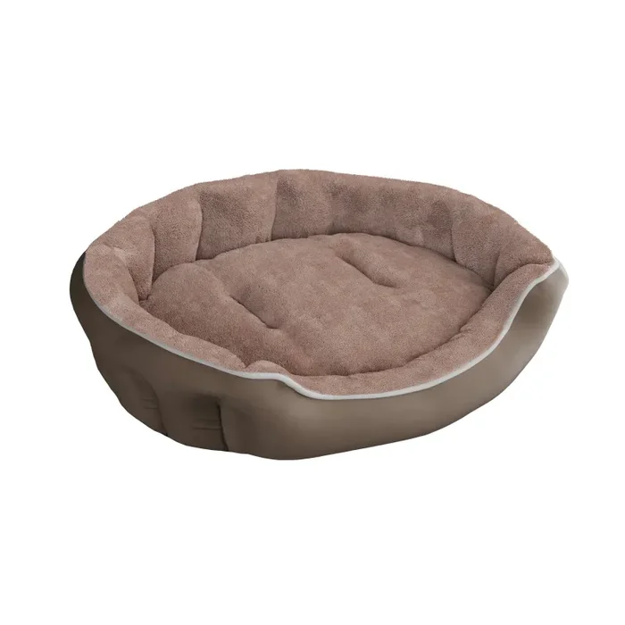 Cuccia Imbottita per Cani e Gatti in Poliestere Coccole Beige - immagine 2