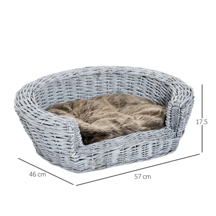 Cuccia Interno per Animali Domestici con cuscino Grigio marrone 57x46x17.5 cm - immagine 3