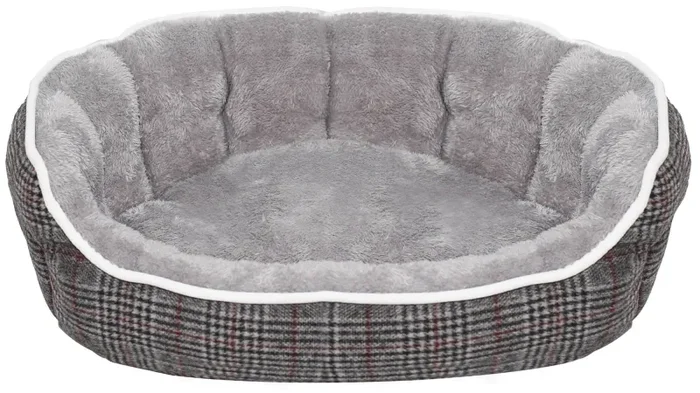 Cuccia per Cani e Gatti in Poliestere Scotland Grigio Chiaro Varie Misure - immagine 2