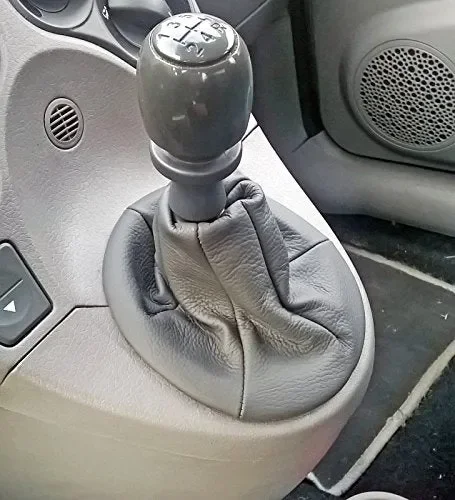 Cuffia cambio Fiat Panda 169 2003 al 2012 vera pelle Antracite - immagine 2