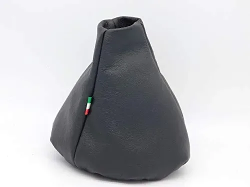 Cuffia leva cambio Fiat 500 312_ (Bj 2007-2019) vera pelle nera e tricolore - immagine 2