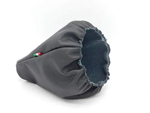 Cuffia leva cambio Fiat 500 312_ (Bj 2007-2019) vera pelle nera e tricolore - immagine 3