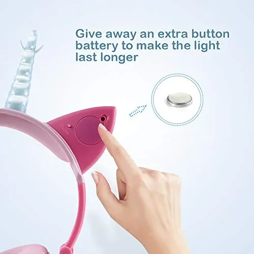 Cuffie per Bambini Unicorno, Sunvito Orecchio sopra con orecchie multi colore In saldo - immagine 3