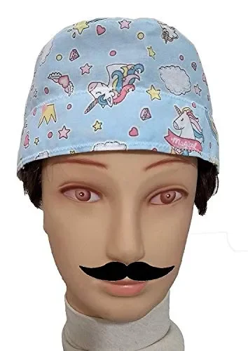Cuffietta chirurgica Unicorns per capelli corti, chirurgo, dentista,… - immagine 2