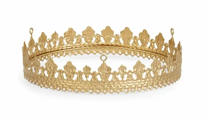 Cupido&Co. Decorazione di Natale Coroncina Metallo D 190 Mm H 40 Mm Oro