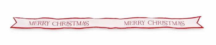 Cupido&Co. Fascia di Natale Velluto XMas 50 x 680 Mm Bianco Rosso