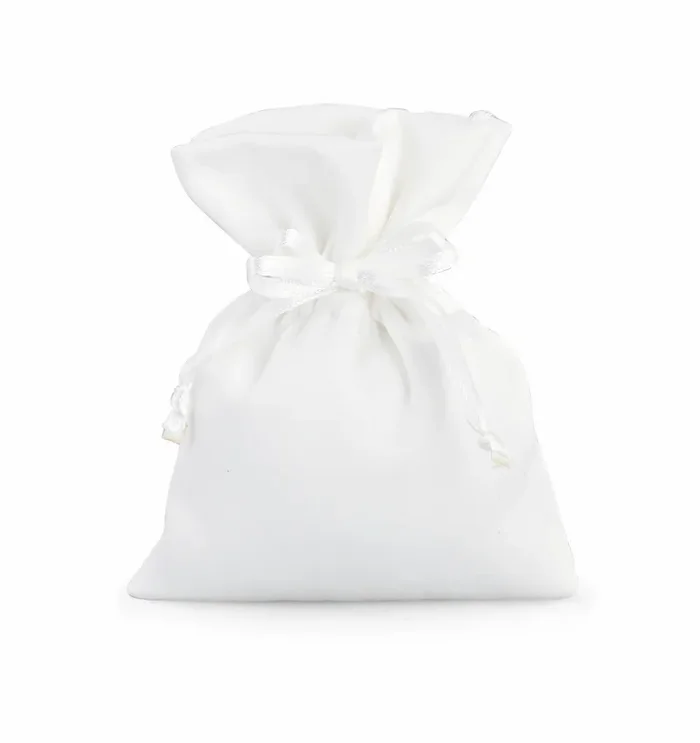 Cupido&Co. Portaconfetti Sacchetto Raso Bianco 80 x 100 Mm 12 Pz