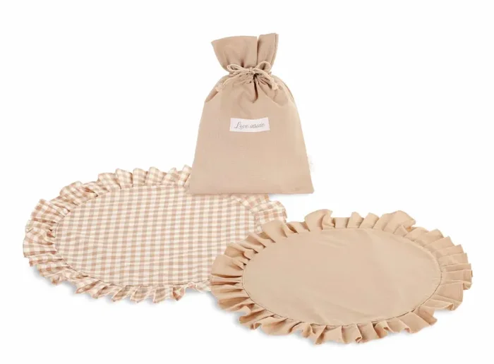 Cupido&Co. Sacchetto con 2 Sottopiatti D 440 Mm Beige Fornitura