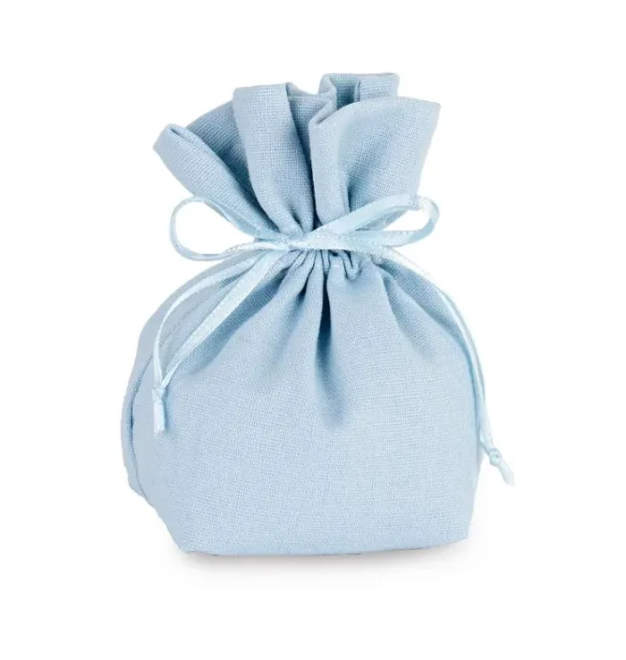 Cupido&Co. Saccoccio Portaconfetti 60 x 60 x 110 Mm Azzurro 12 Pz