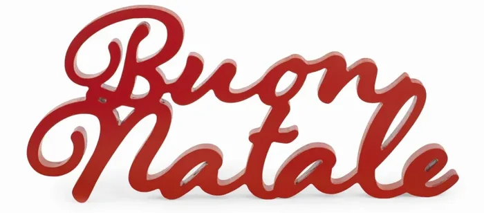 Cupido&Co. Scritta Legno Buon Natale H 230 x 500 Mm Rosso